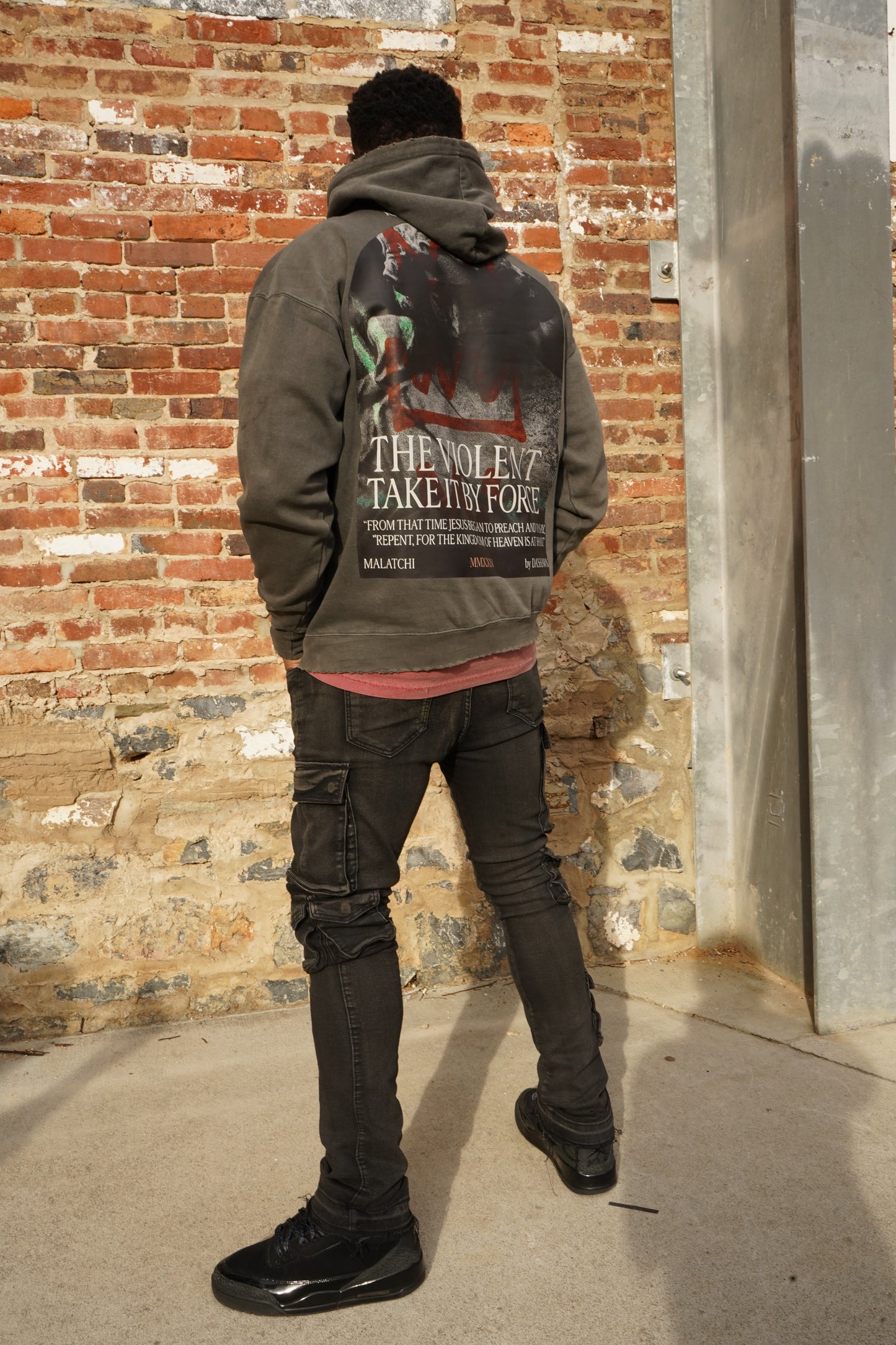 The Violent Take It By Force - Heavy Weight Pullover Hoodie Boxy Fit with Distressing