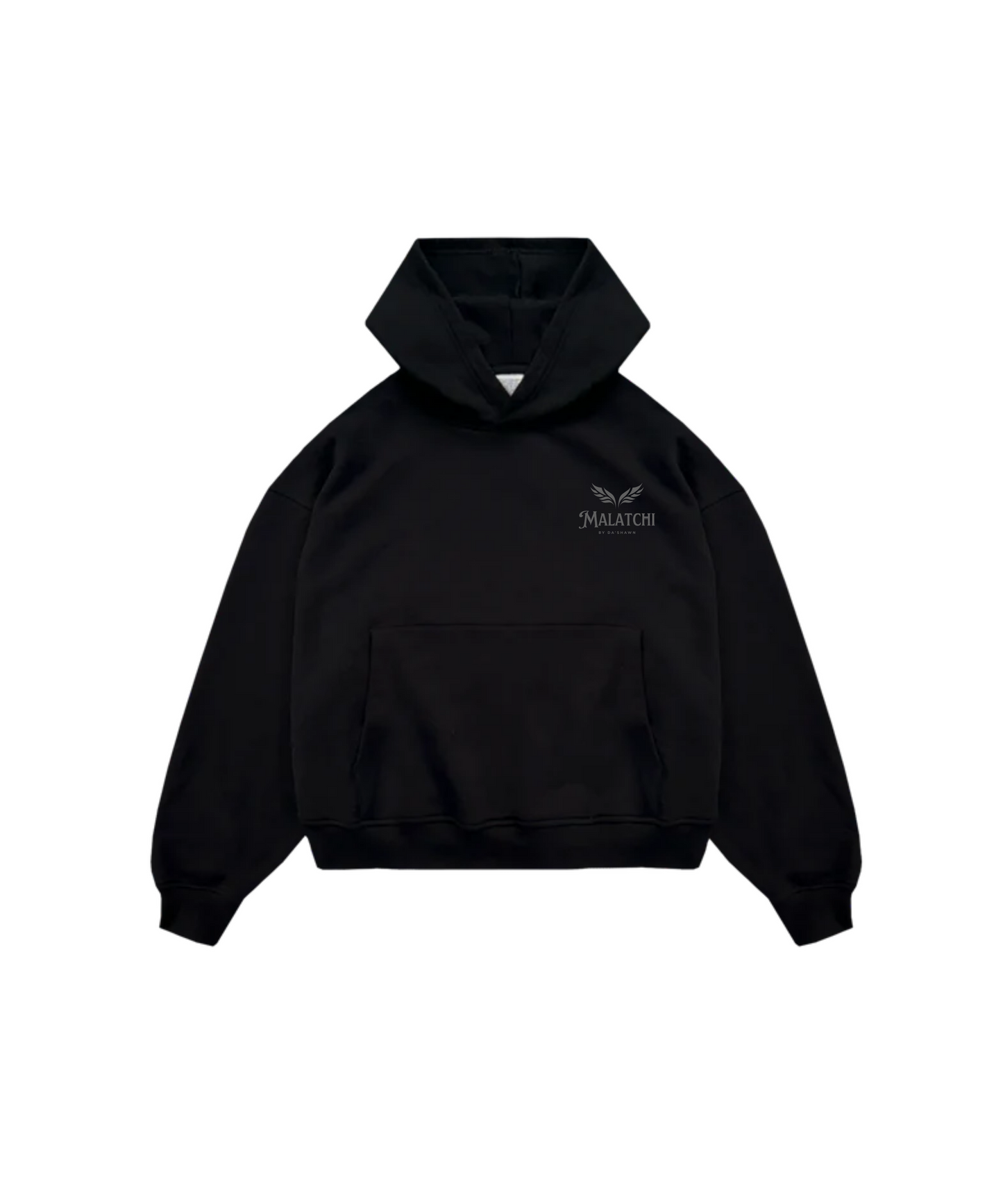 Oversized Hoodie - "Angels in Heaven" BLACK CLASSIC