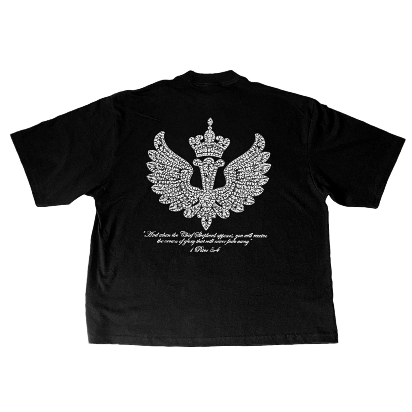 Oversized Off-Black “Crown of Glory” T-Shirt