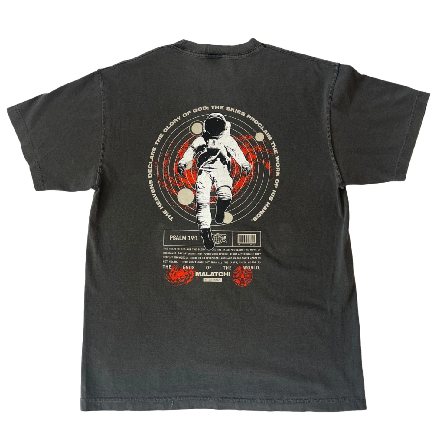 Distressed Stitching, Garment Dye T-Shirt 6.5 oz - "The Heavens Declare"