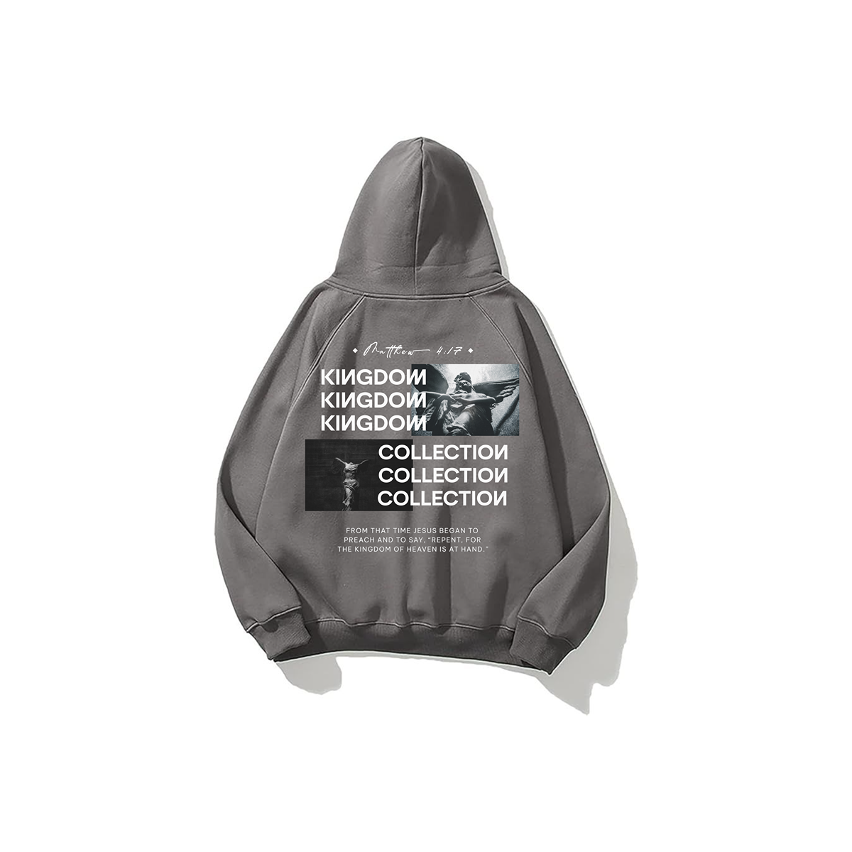 Oversized Hoodie - "Angels in Heaven" GRAY CLASSIC