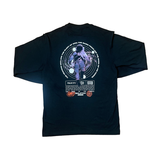 Heavyweight Long Sleeve T-Shirt - "The Heavens Declare" (Purple Galaxy)